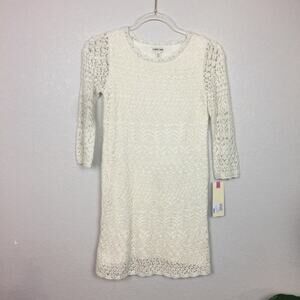 BNWT! CHEROKEE Cream Knit Dress Size L